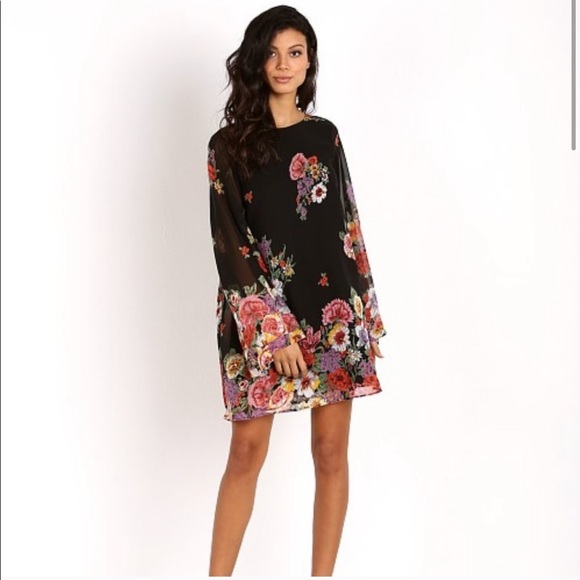 NWT SMYM MuMu Bombshell Dress Mini in Falling Floral Babydoll Flowy Small - Picture 10 of 11